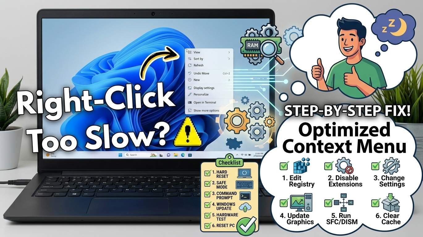 Windows 11 File Explorer right-click context menu loading slowly with a spinning cursor over a file