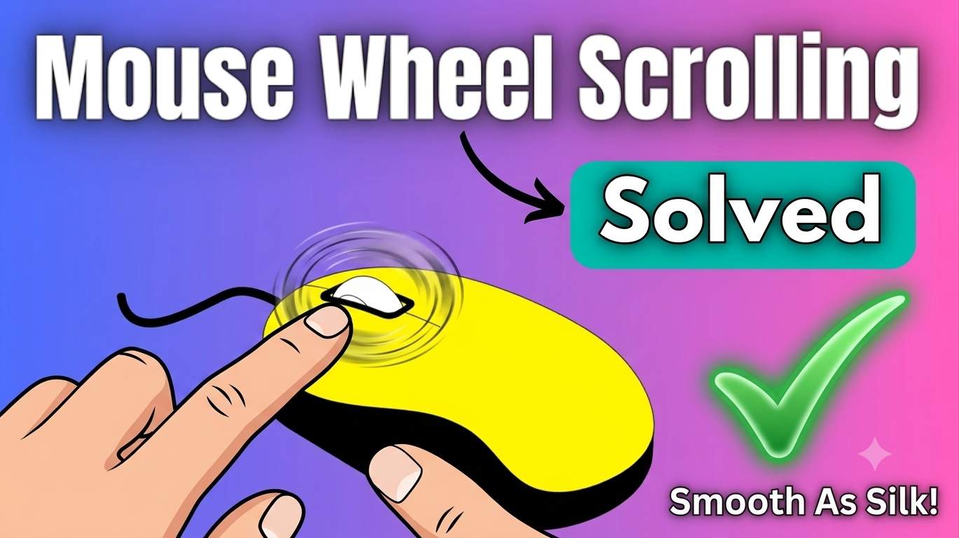 Mouse scroll wheel on a Windows laptop with a scrolling problem