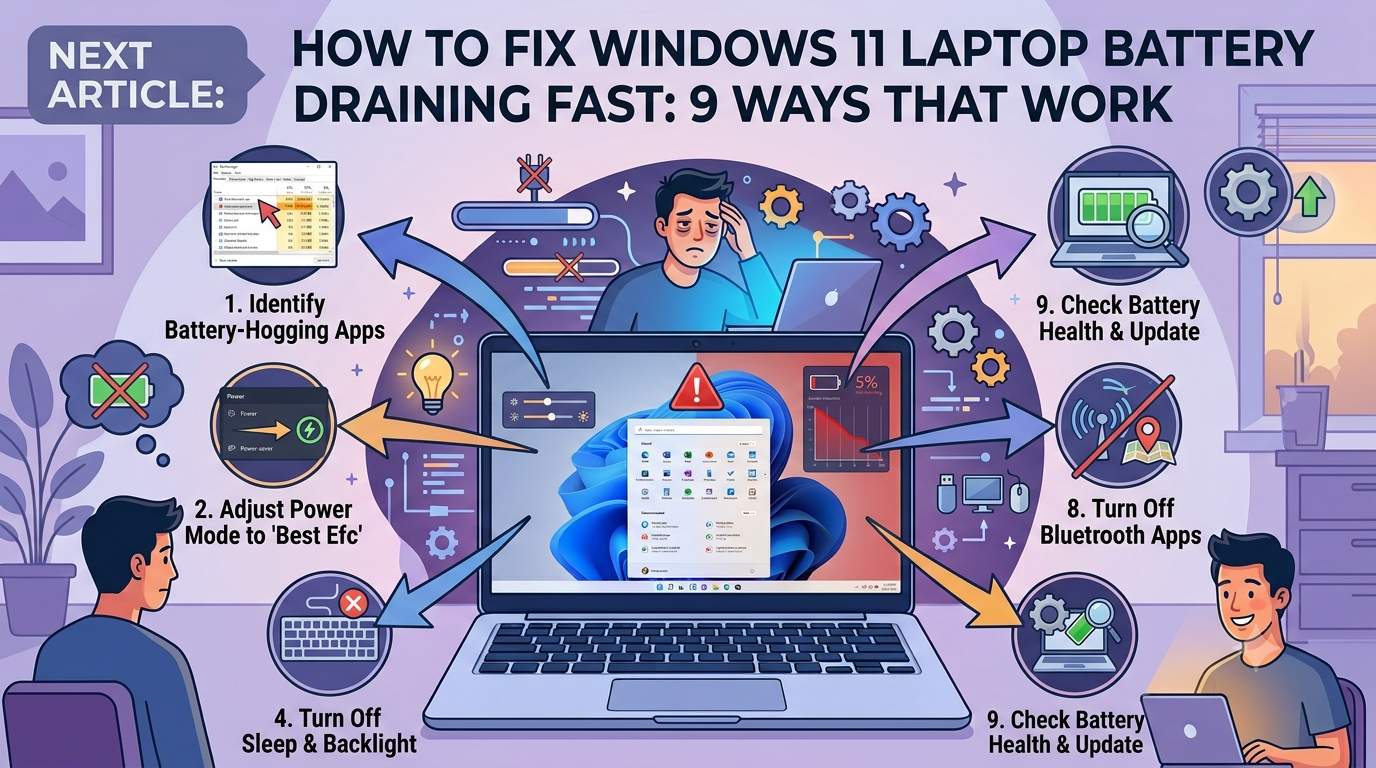 Windows 11 Laptop Battery Draining Fast: 9 Ways That Work