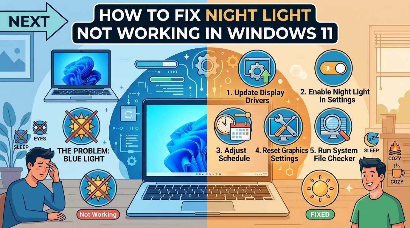 Night Light Not Working in Windows 11? 9 Fixes That Work